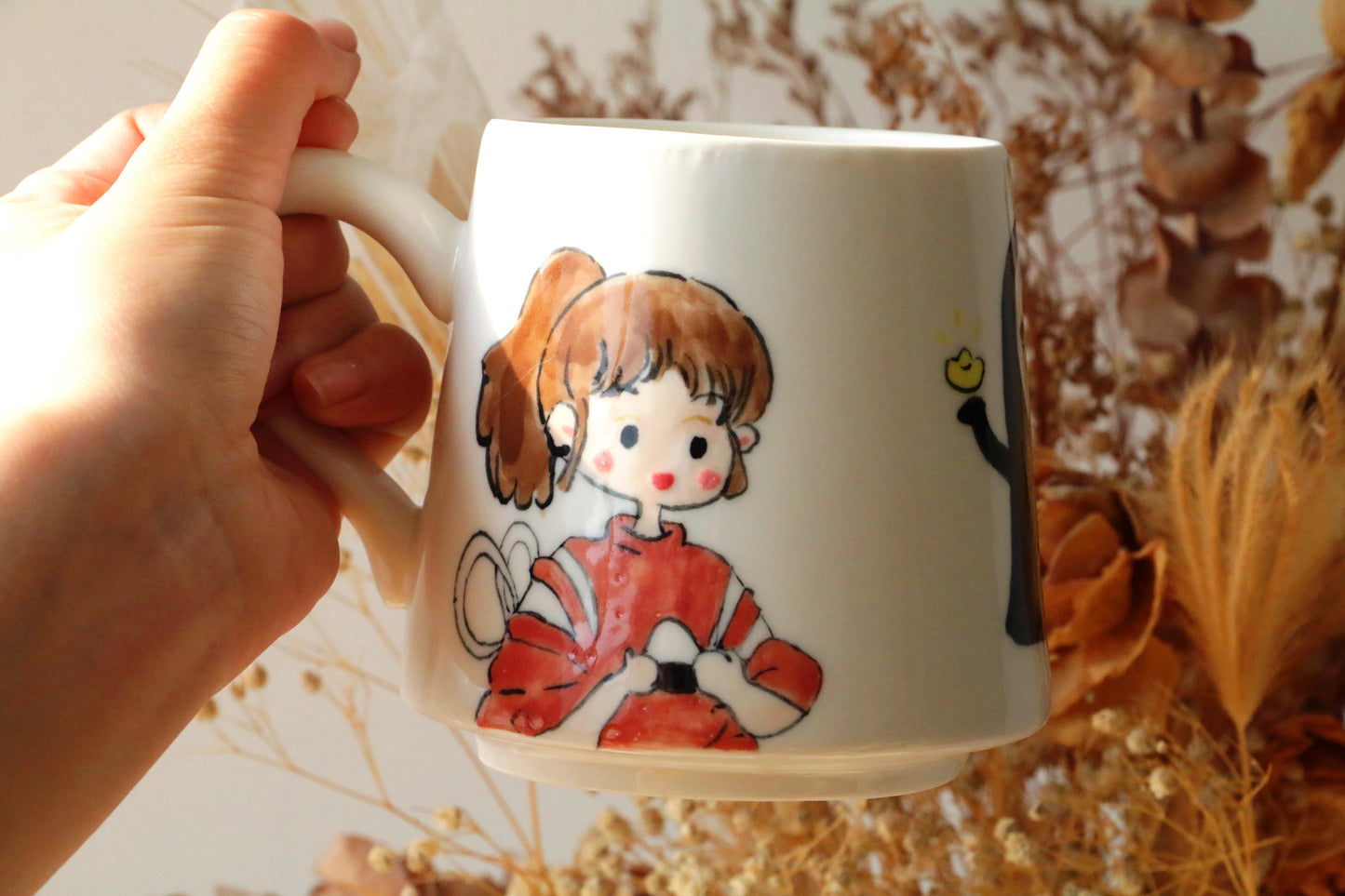 Totoro Handmade Mugs, Personalized Ceramic Cup for Coffee Lovers, Anime Gift