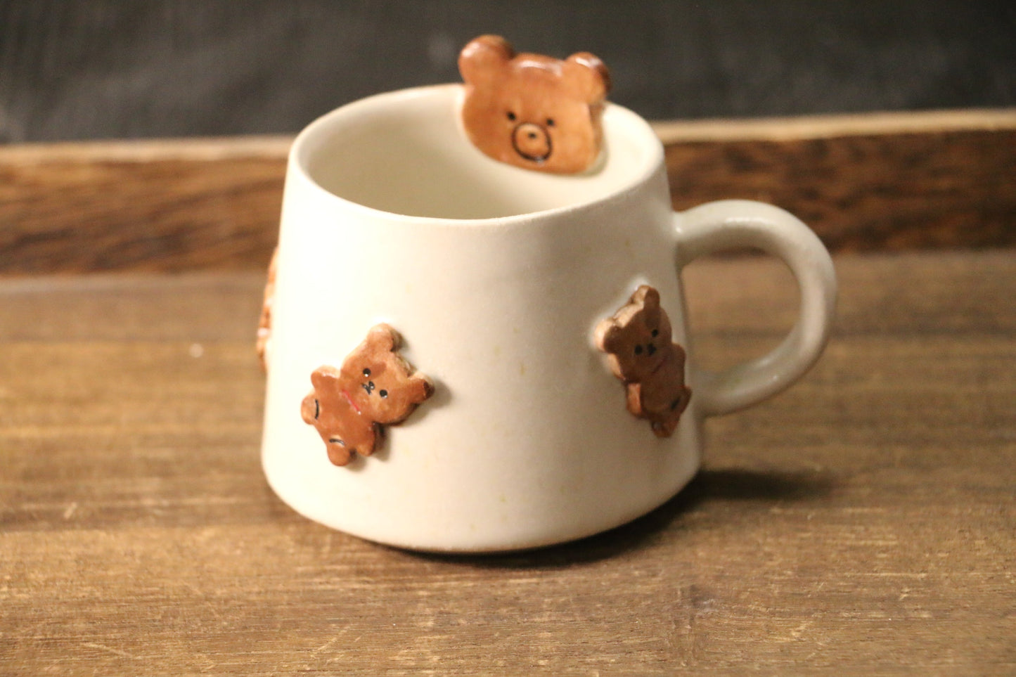 Cute 3D Bear Handmade Ceramic Coffee Mugs for Unique Gifts