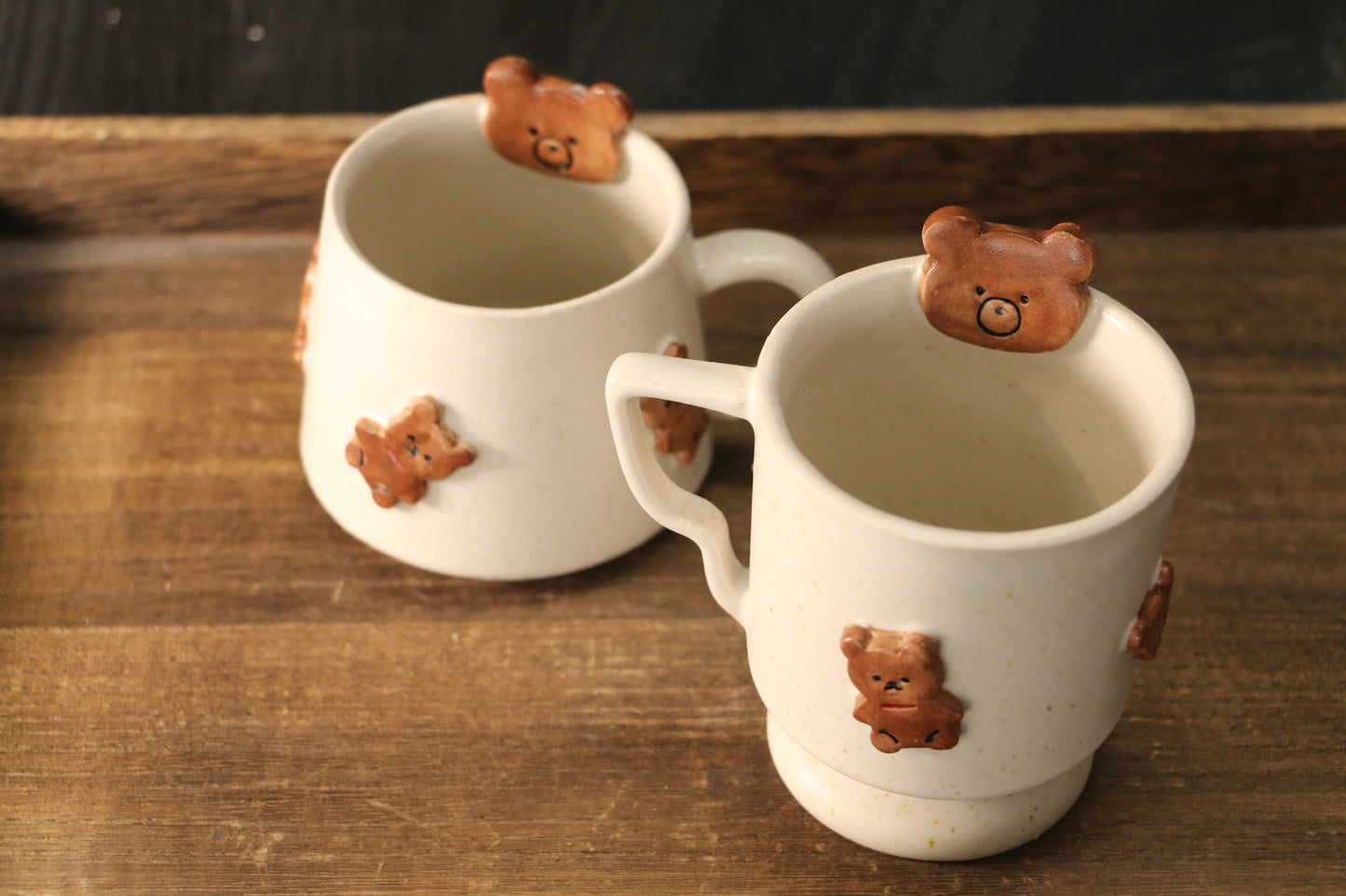 Cute 3D Bear Handmade Ceramic Coffee Mugs for Unique Gifts