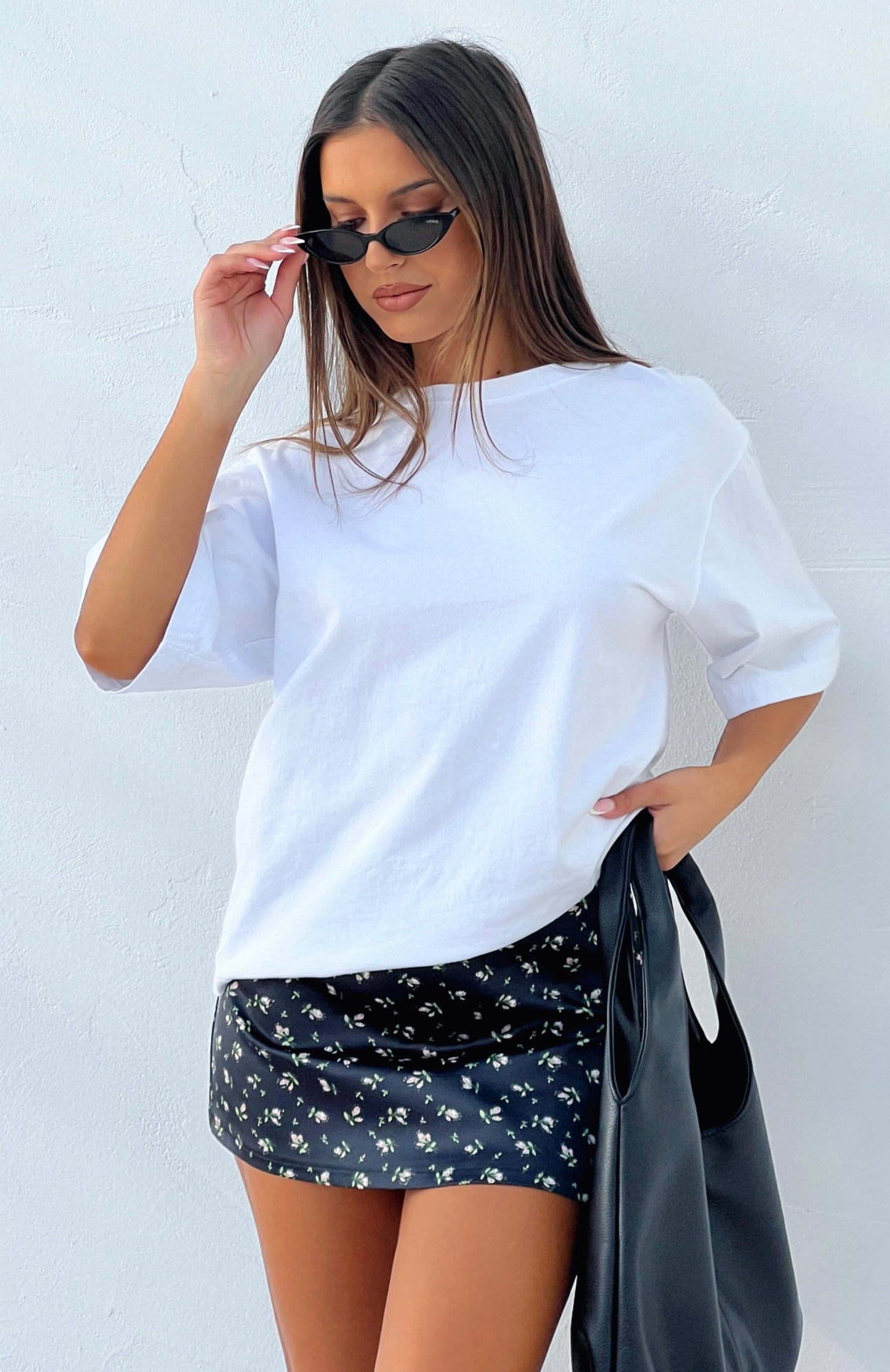 Let's Get Over It Mini Skirt Midnight Bloom