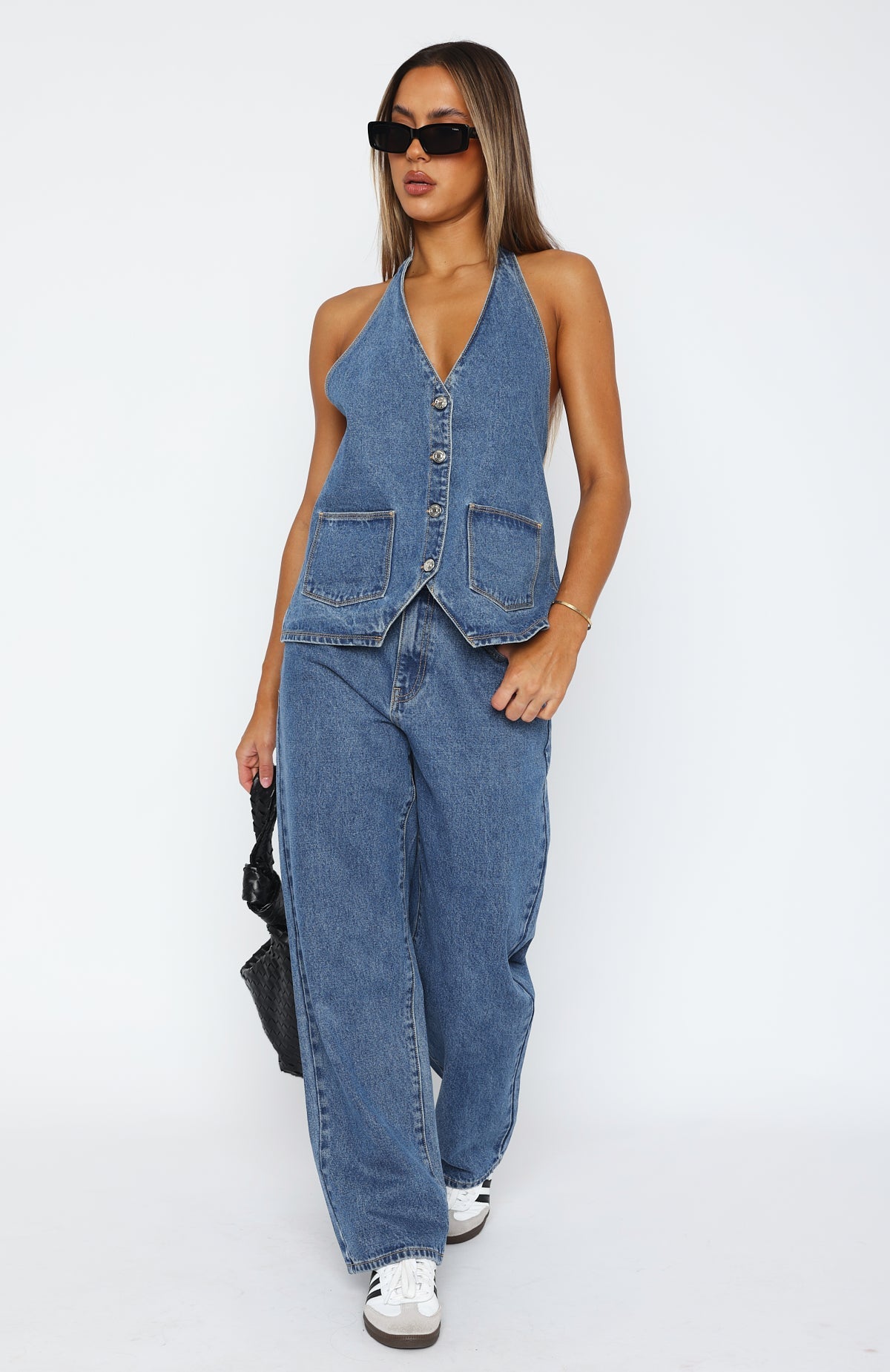 Momentum Mid Rise Straight Leg Jeans Admiral Blue