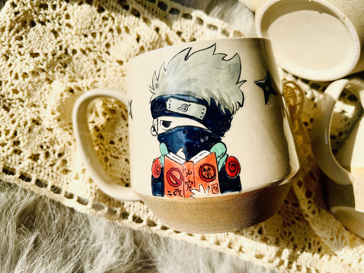 Naruto Handpainted Ceramic Coffee Mugs, Personalized Anime-Inspired Cup for Gifts