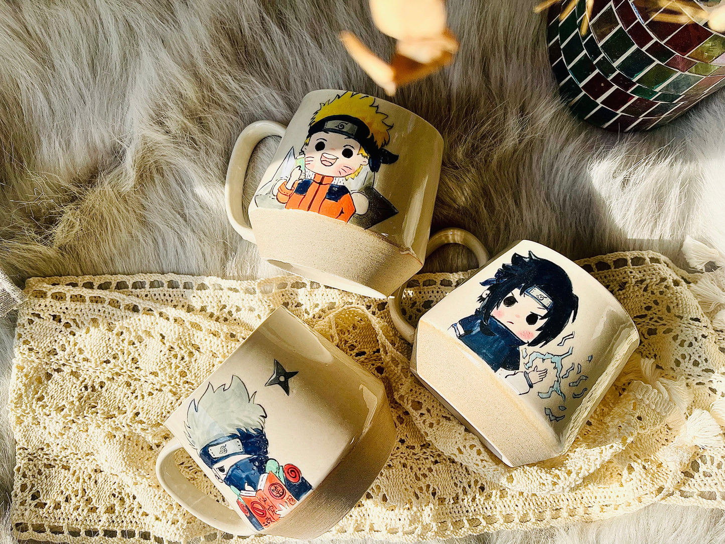 Naruto Handpainted Ceramic Coffee Mugs, Personalized Anime-Inspired Cup for Gifts