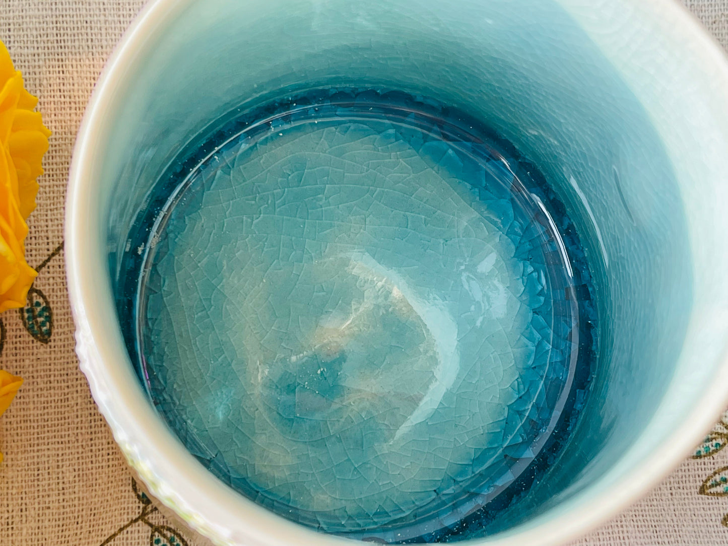 Hand-Painted Leaves&Cactus Ice Crack Glaze Ceramic Mugs