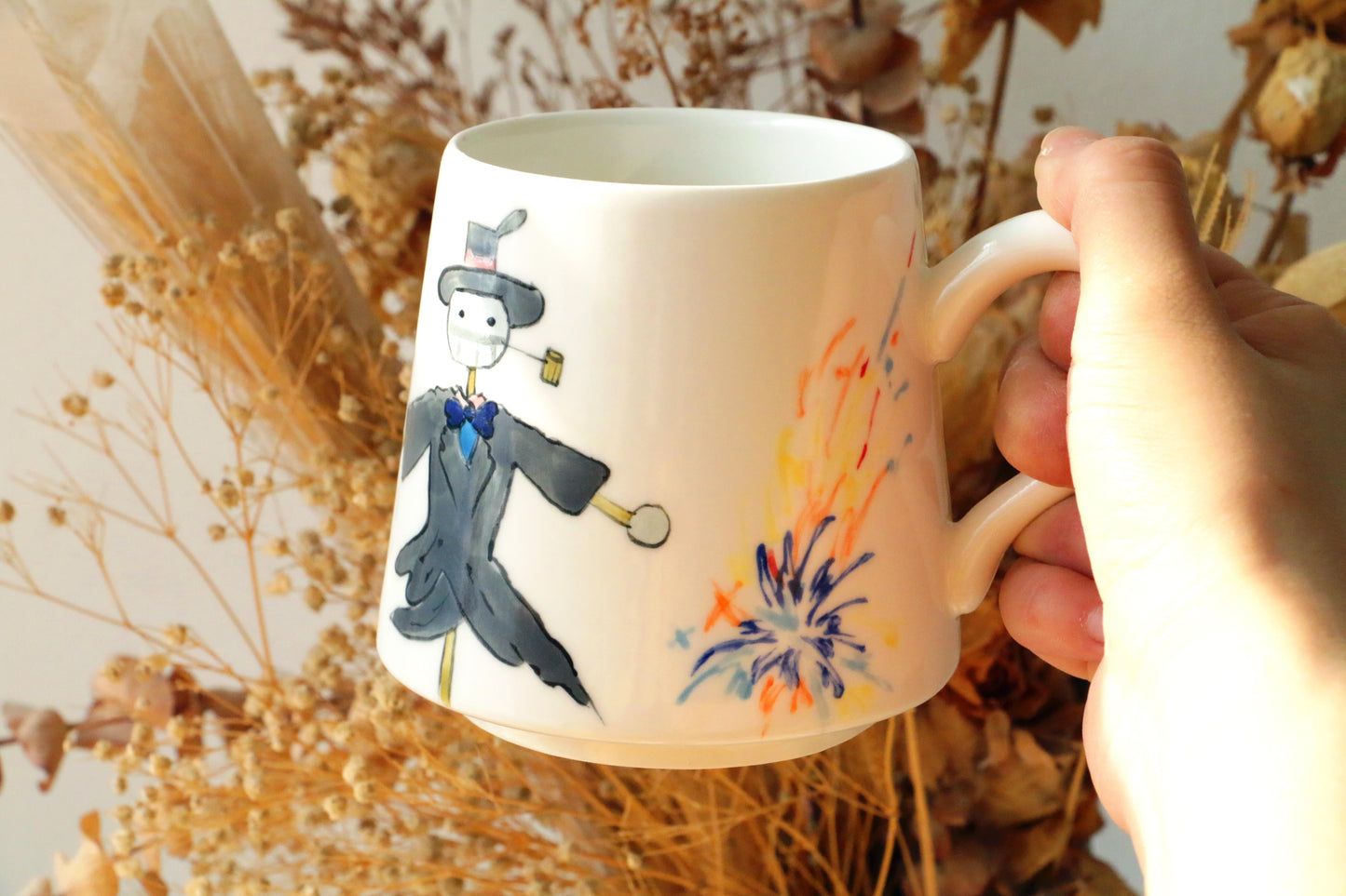 Totoro Handmade Mugs, Personalized Ceramic Cup for Coffee Lovers, Anime Gift