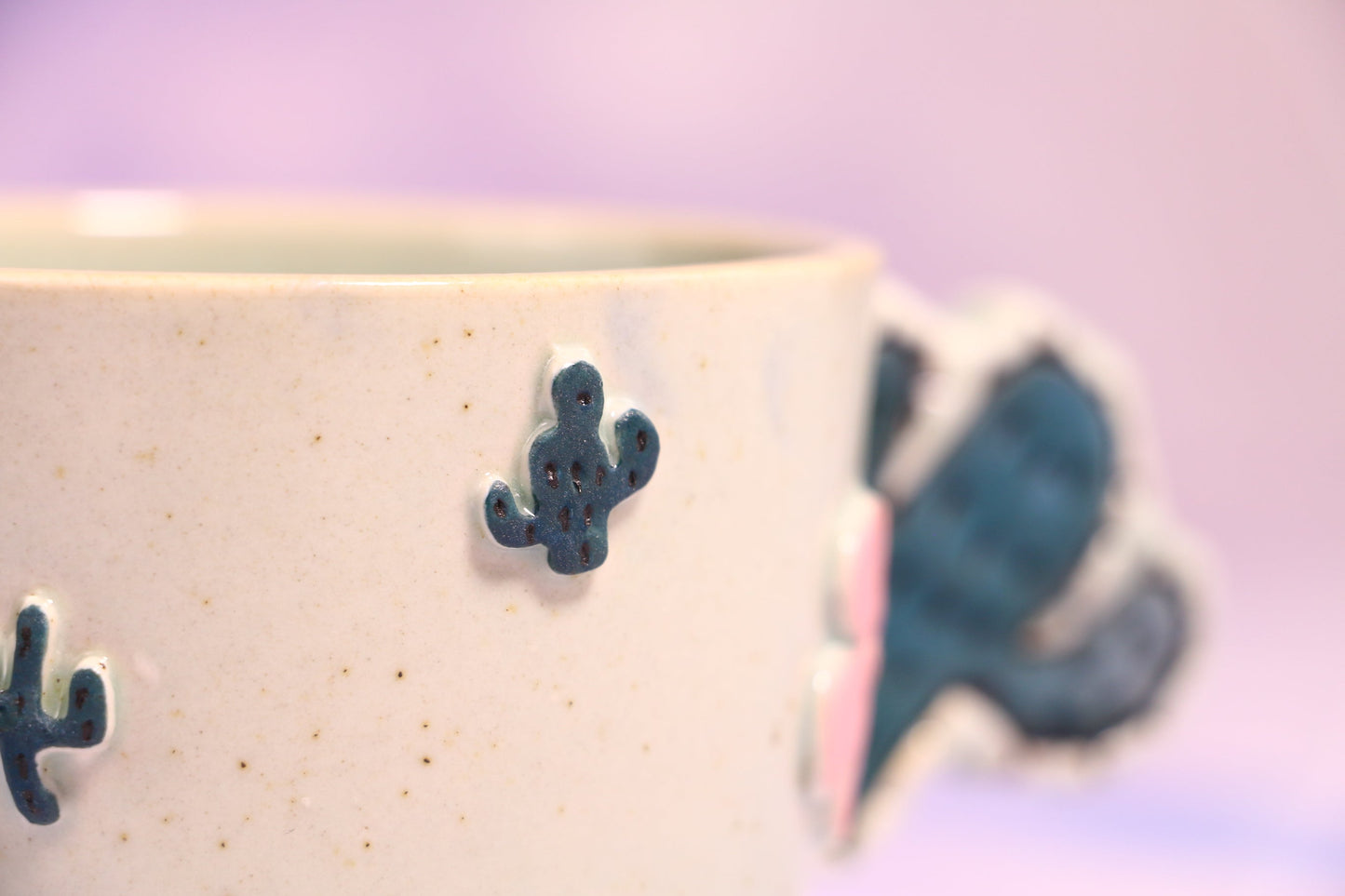 Handmade Cactus Ice Crack Glaze Ceramic Mugs for Housewarming Gifts