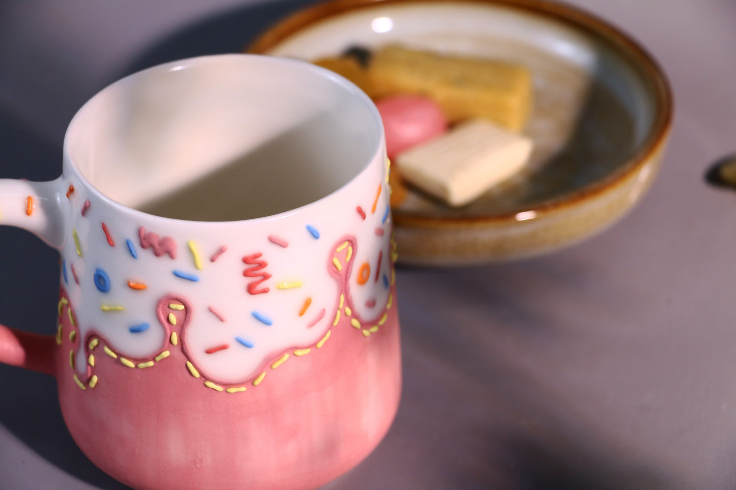 Ice-cream Ceramic Coffee Mug, Personalized Handmade Pottery Mug for Gifts
