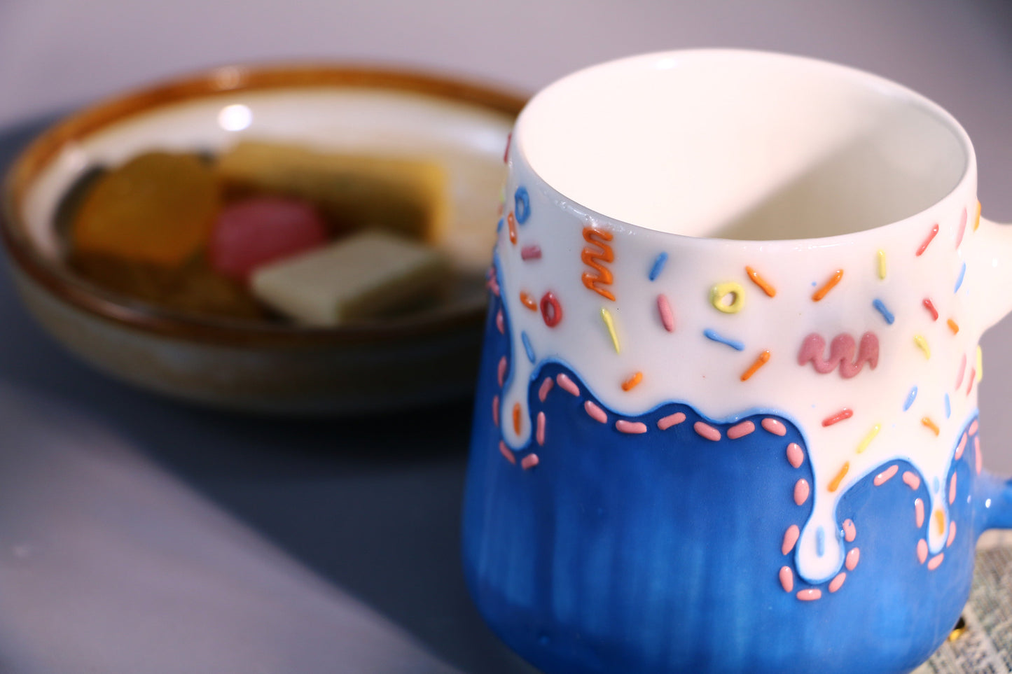 Ice-cream Ceramic Coffee Mug, Personalized Handmade Pottery Mug for Gifts