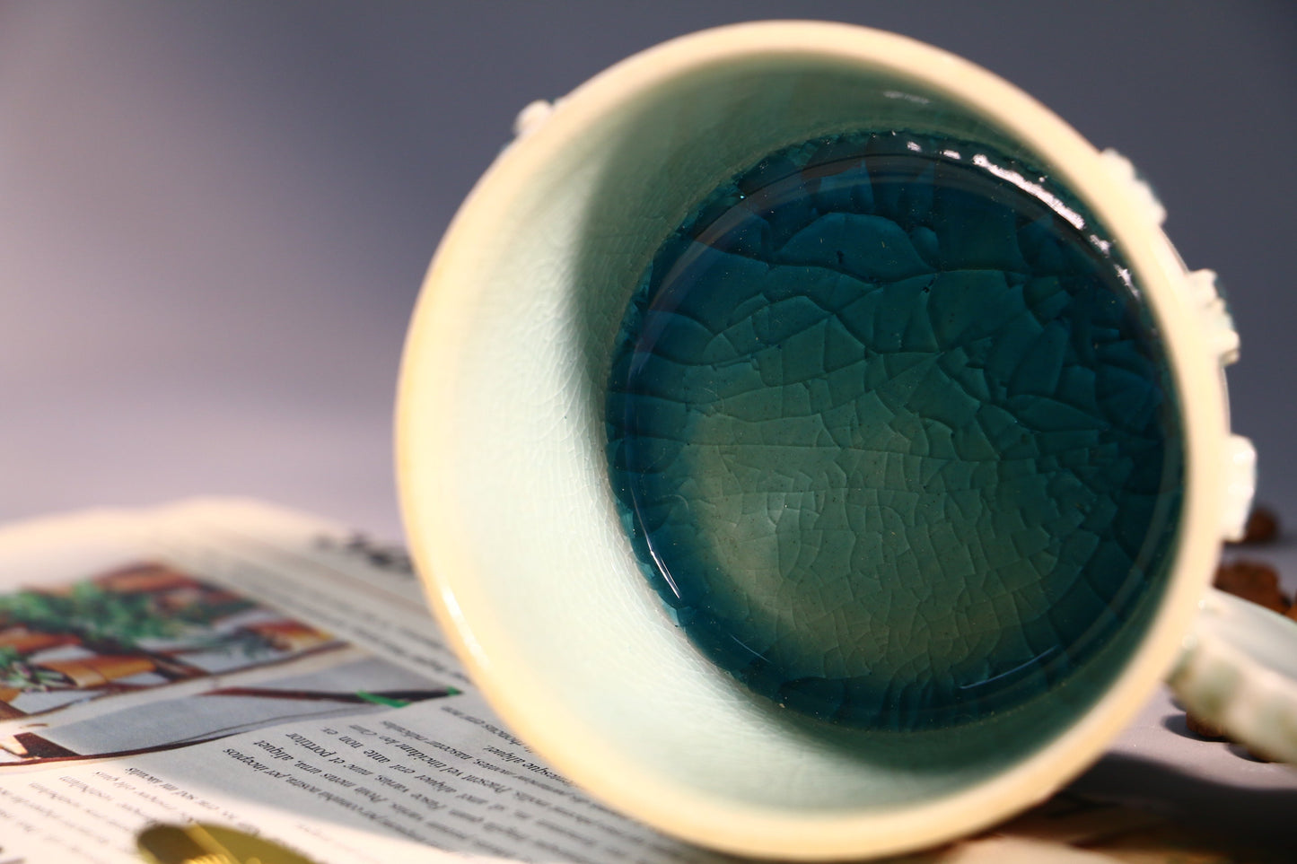 Handmade Cactus Ice Crack Glaze Ceramic Mugs for Housewarming Gifts