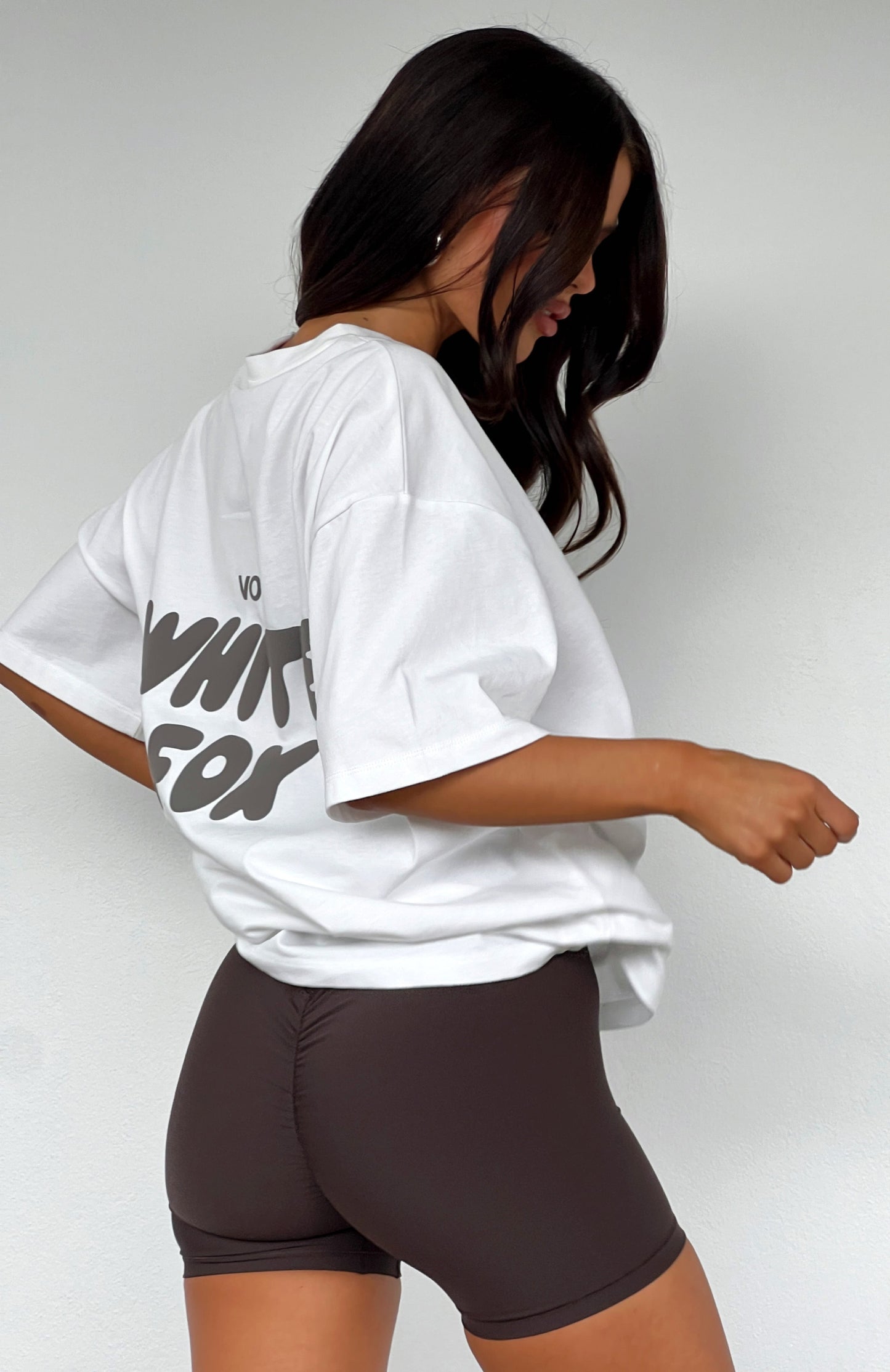 Offstage Back Graphic Oversized Tee White