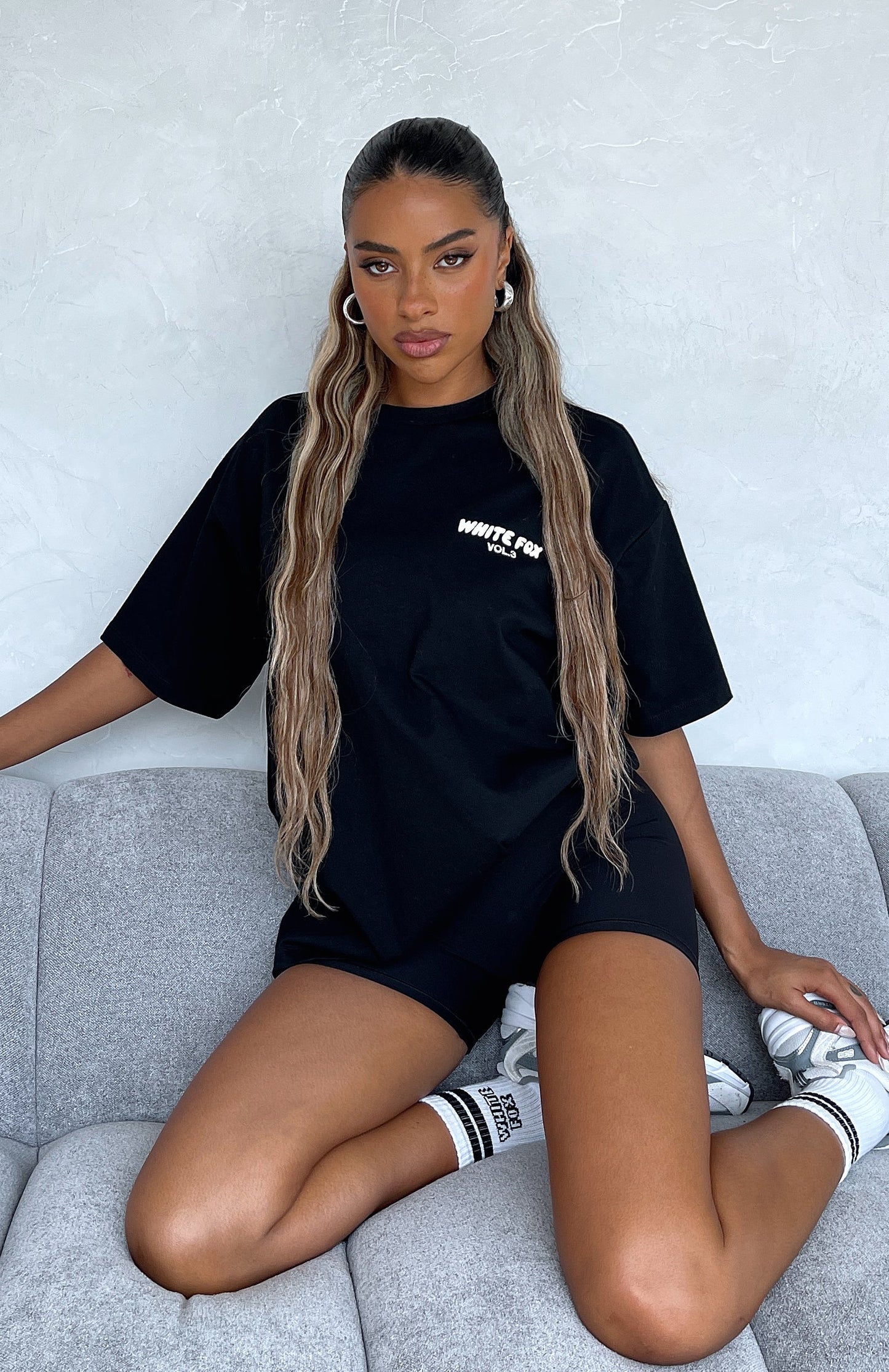 Offstage Back Graphic Oversized Tee Black