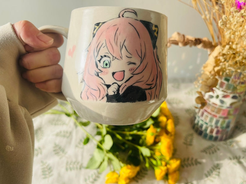 Spy Anime-Inspired Ceramic Mug, Anime Mug With Japanese Anime Art