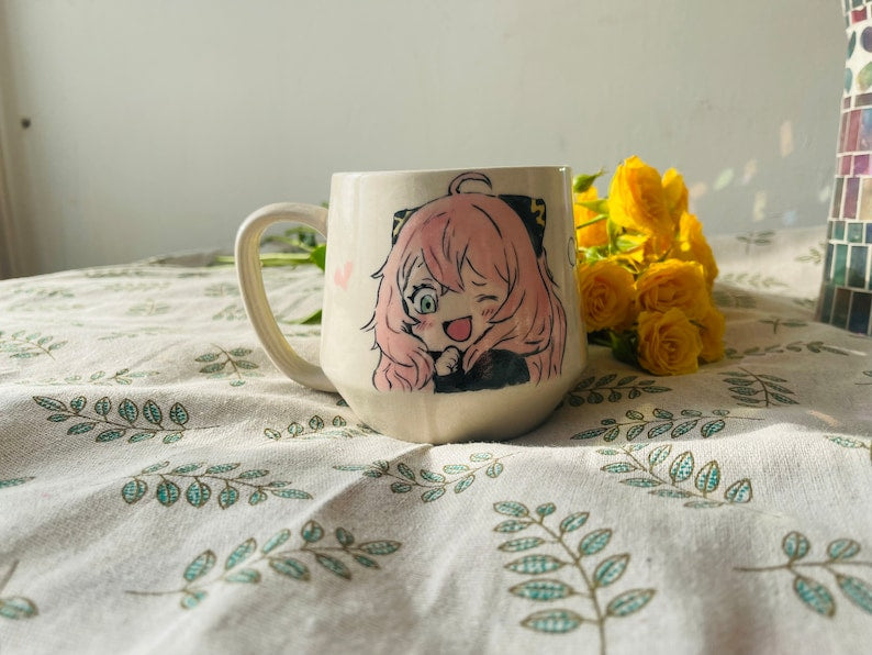Spy Anime-Inspired Ceramic Mug, Anime Mug With Japanese Anime Art