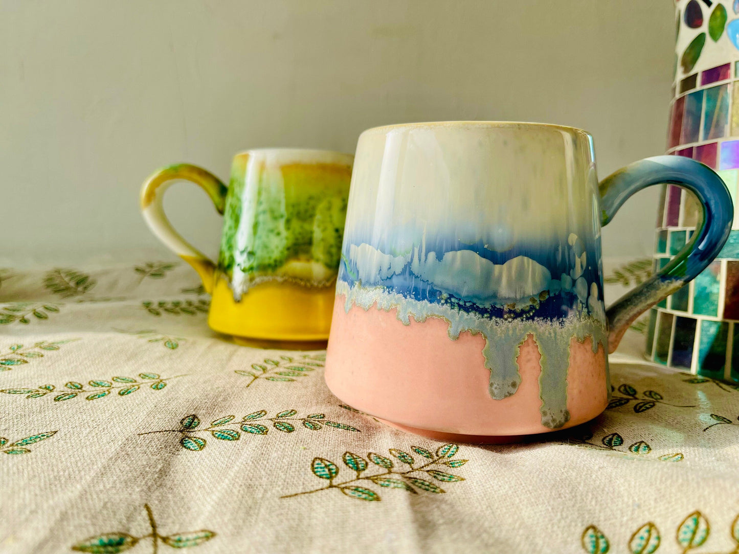 Retro Handmade Ceramic Mugs, Personalized Ceramic Cup for Coffee Lovers